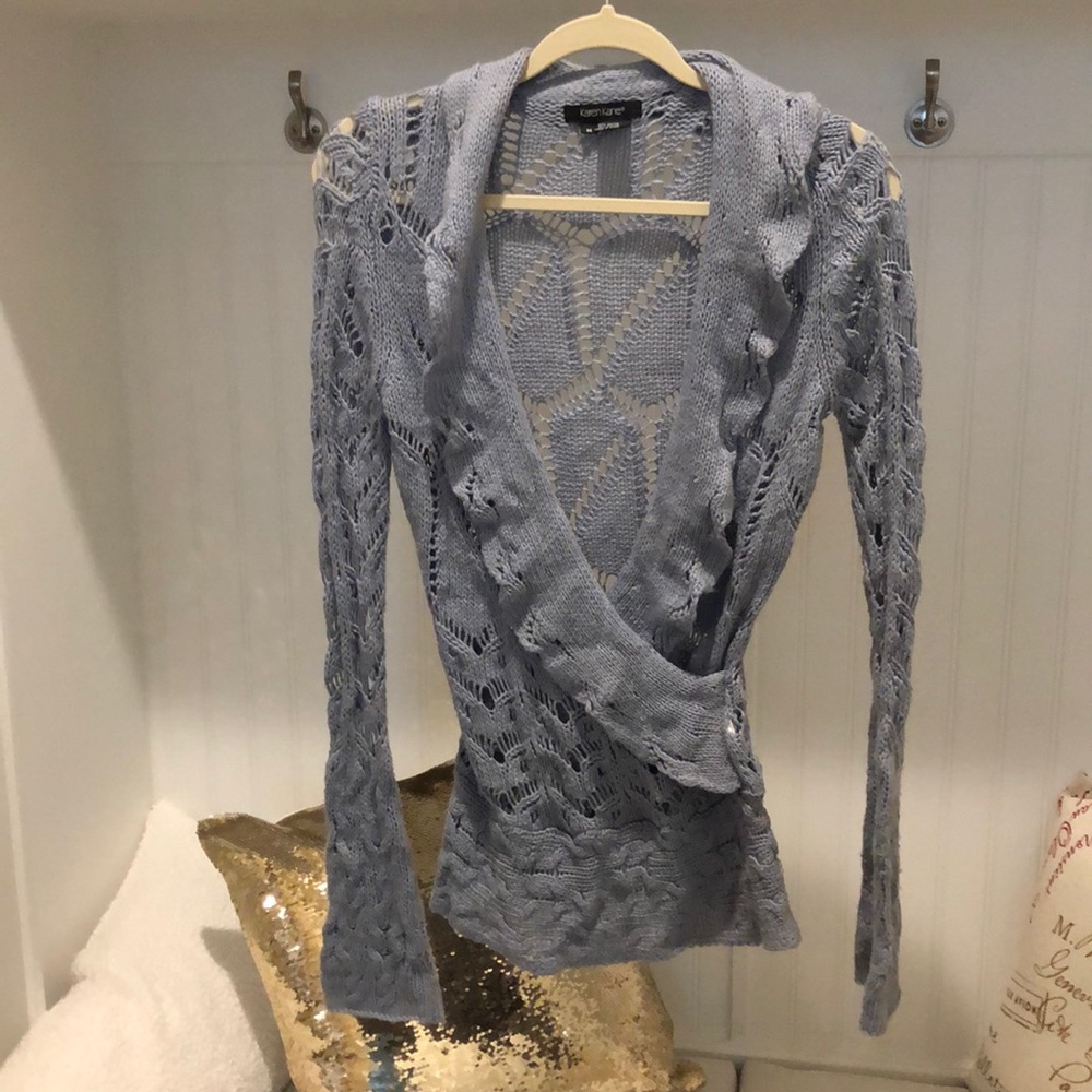 Feminine blue sweater